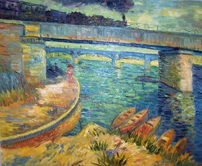 store falso d'autore Bridge on the River Seine di Vincent Van Gogh